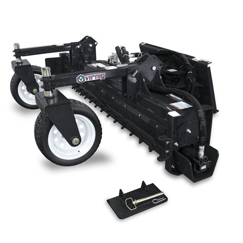 skid steer power rake video|virnig pwr72 rake attachment.